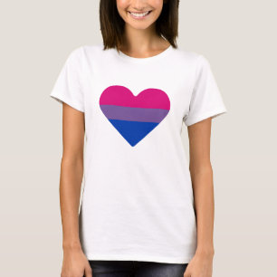 Bisexual Pride Flag Heart T-Shirt