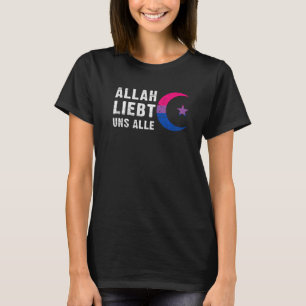 Bisexual Pride Flag Hilal crescent moon Islam  1 T-Shirt