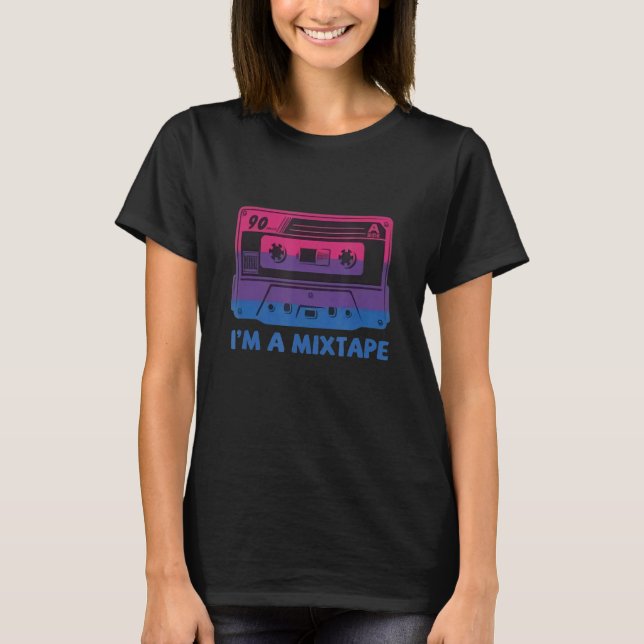 Bisexual Pride Flag I'm A Mixtape Men Women Gay Le T-Shirt (Front)