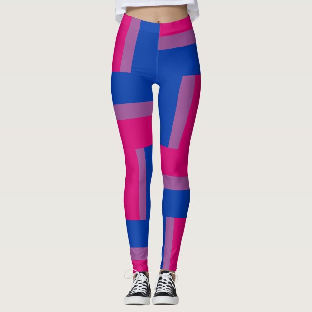 Bisexual Pride Flag Inspired Leggings (Front)