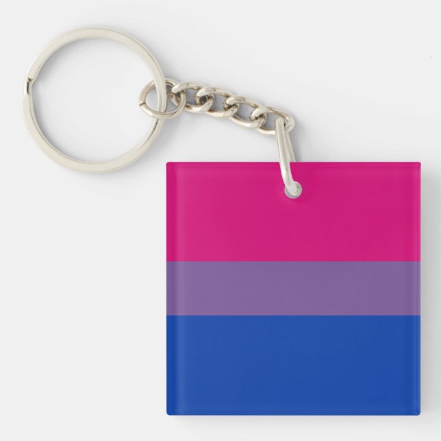Bisexual Pride Flag Keychain (Front)