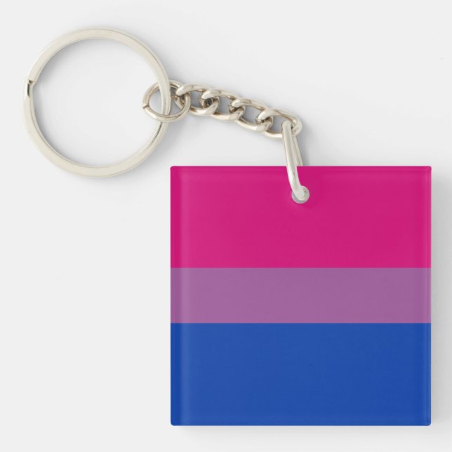 Bisexual Pride Flag Keychain (Front)