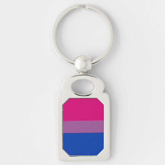 Bisexual Pride Flag Keychain (Front)