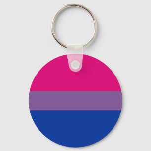 Bisexual Pride Flag Keyring Keychain 