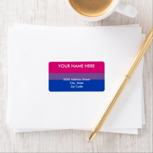 Bisexual Pride Flag Label