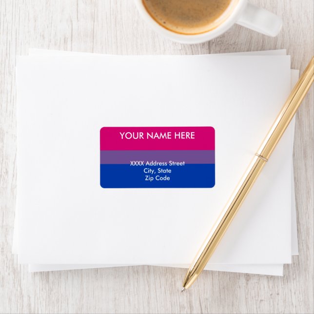 Bisexual Pride Flag Label (Insitu)