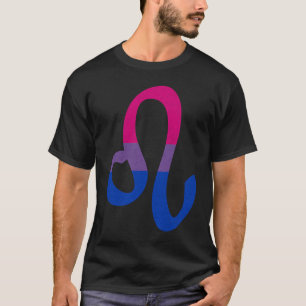 Bisexual Pride Flag Leo Zodiac Sign T-Shirt