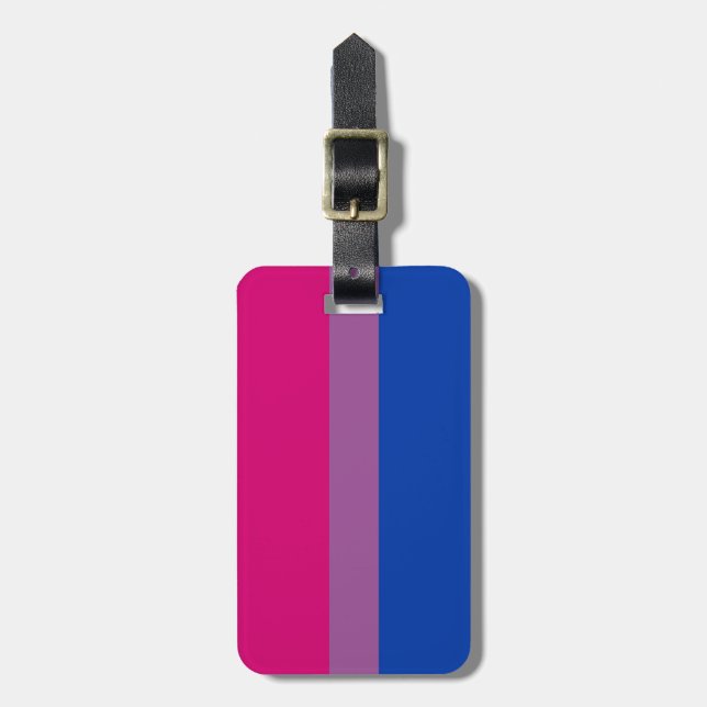 Bisexual Pride Flag Luggage Tag (Front Vertical)