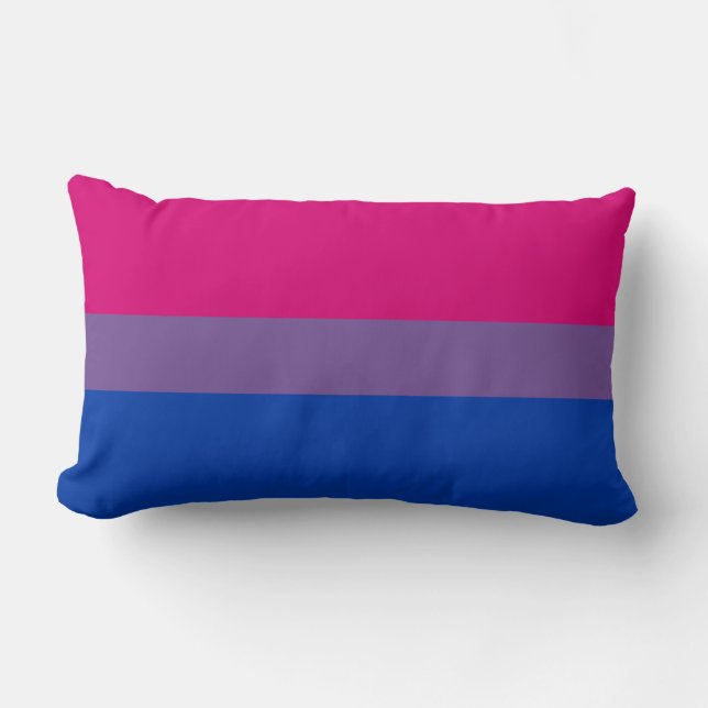 Bisexual Pride Flag Lumbar Pillow (Front)