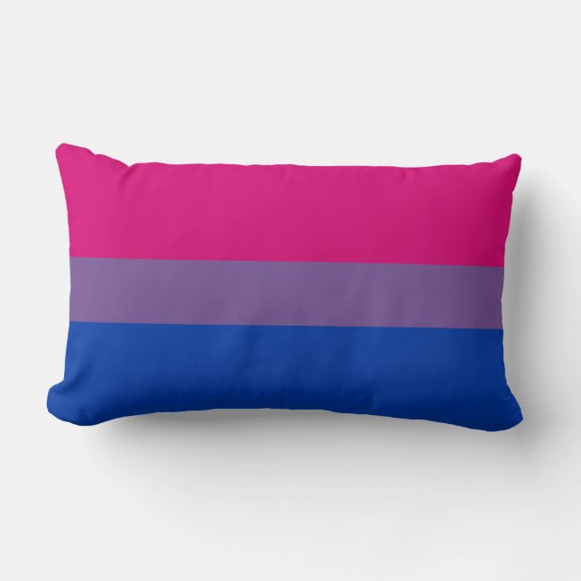 Bisexual Pride Flag Lumbar Pillow (Front)