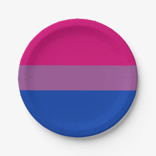 Bisexual Pride Flag Paper Plate