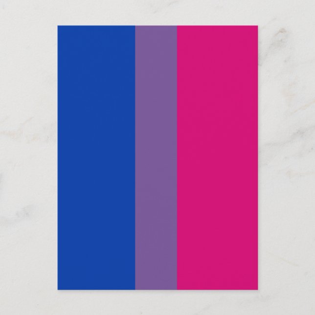 Bisexual Pride Flag Postcard (Front)