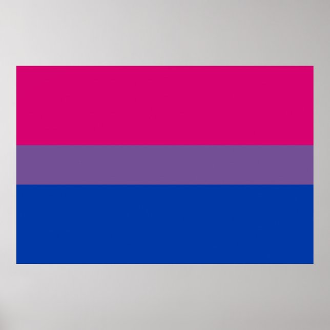 Bisexual Pride Flag Poster (Front)