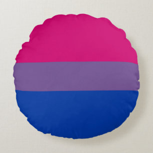 Bisexual Pride Flag Round Pillow