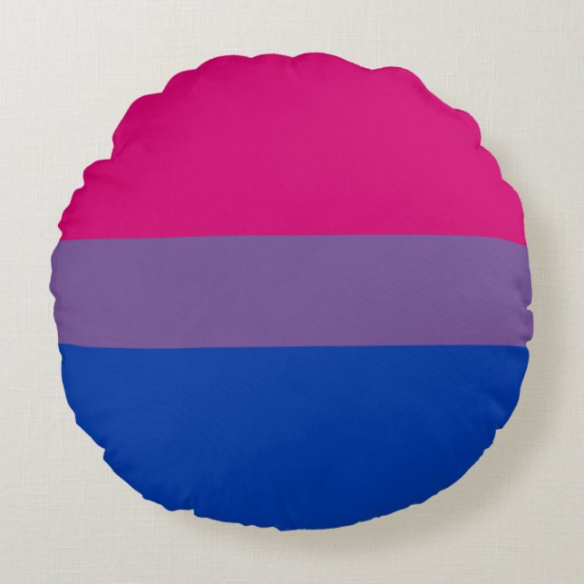 Bisexual Pride Flag Round Pillow (Front)