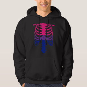 Bisexual Pride Flag Skeleton Ribcage Bisexual 1 Hoodie