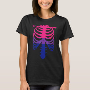 Bisexual Pride Flag   Skeleton Ribcage Bisexual T-Shirt