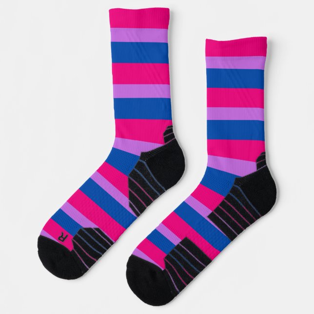 Bisexual PRIDE Flag Socks (Left)