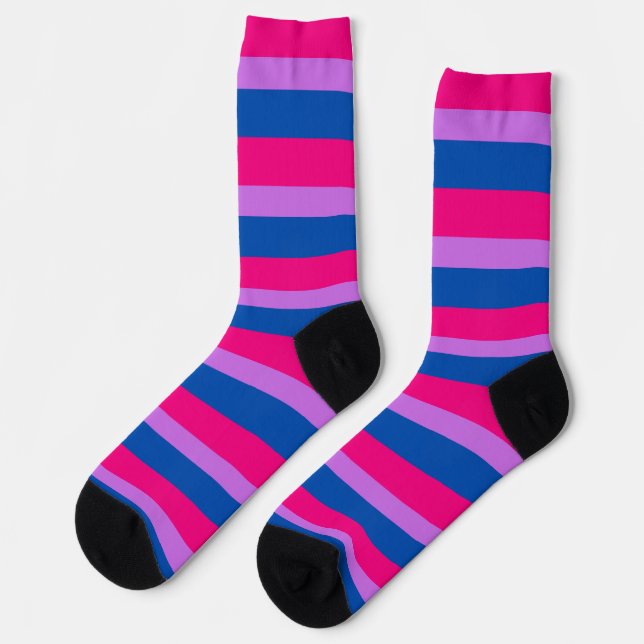 Bisexual PRIDE Flag Socks (Left)