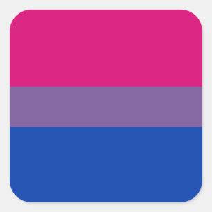 Bisexual Pride Flag Square Sticker