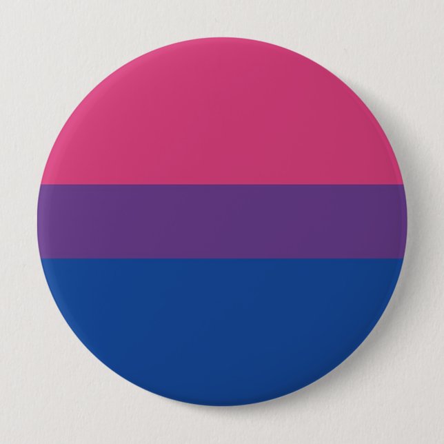 Bisexual Pride  Flag Stripe 4 Inch Round Button (Front)