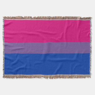 Bisexual Pride Flag Throw Blanket