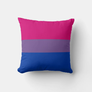 Bisexual Pride Flag Throw Pillow