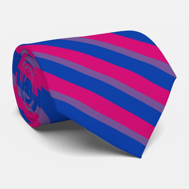 Bisexual Pride Flag Tie (Rolled)