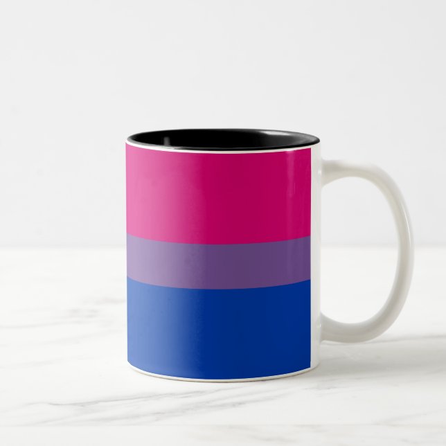 Bisexual Pride Flag Two-Tone Coffee Mug (Right)
