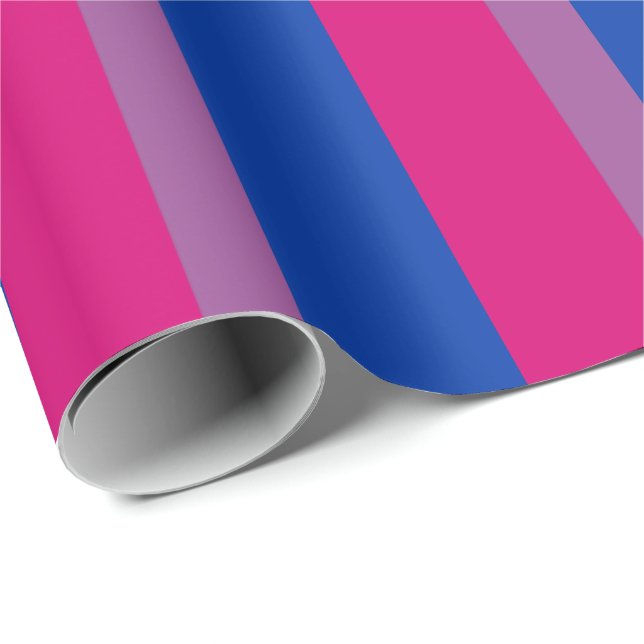 Bisexual Pride Flag Vertical Wrapping Paper (Roll Corner)