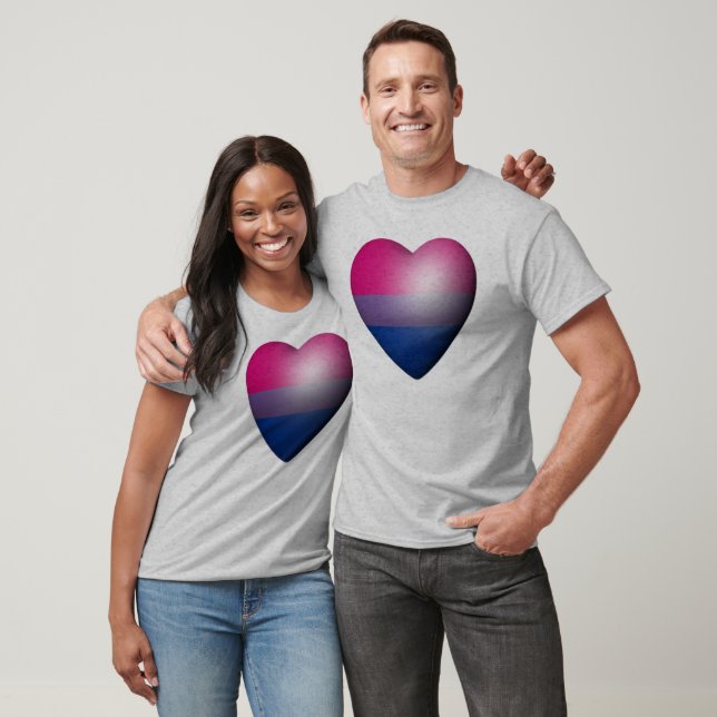 BISEXUAL PRIDE HEART T-Shirt (Unisex)