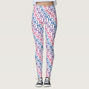 Bisexual Pride Ho Ho Ho Pattern Leggings