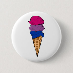 Bisexual Pride Ice Cream 2 Inch Round Button