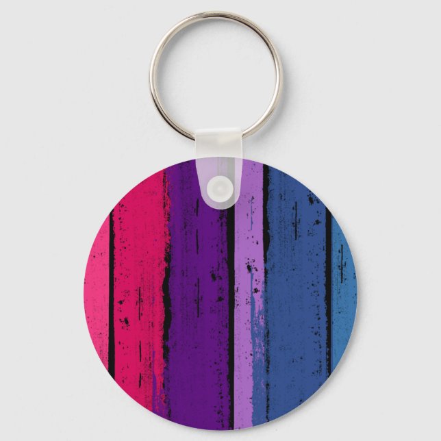 BISEXUAL PRIDE INK BAR -.png Keychain (Front)