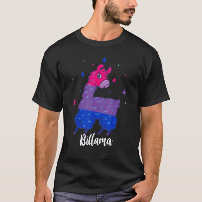 Bisexual Pride Llama Bisexual Flag Bisexuality Bi  T-Shirt (Front)