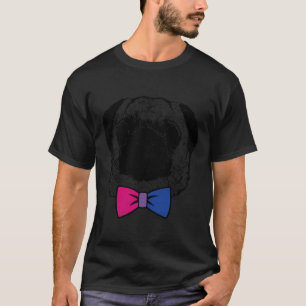 Bisexual Pride Pug Dog LGBT Bow Tie Shirt 725