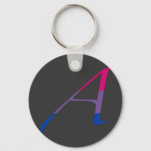 Bisexual Pride "Scarlet" Letter A Keychain