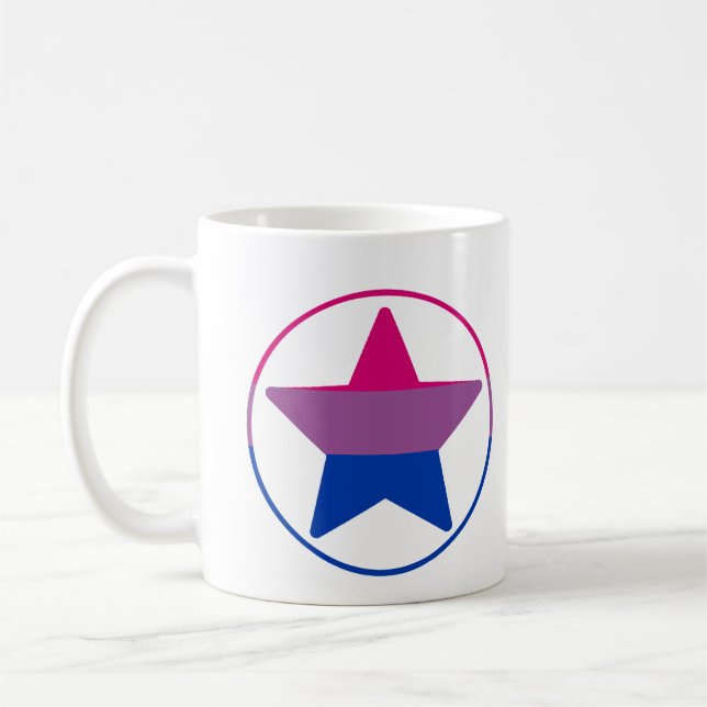 Bisexual Pride Star Circle  Coffee Mug (Left)