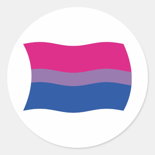Bisexual Pride Sticker Drapeau (Devant)