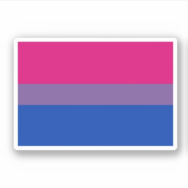 Bisexual Pride Sticker Drapeau (Devant)