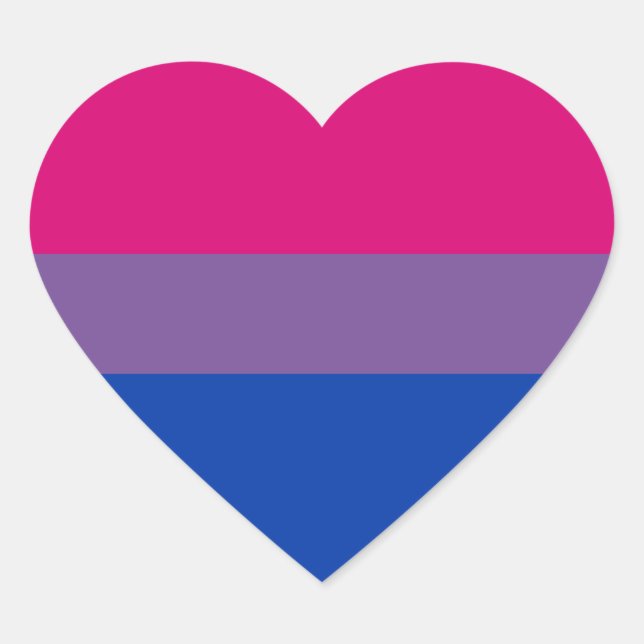 Bisexual Pride stickers - hearts (Front)