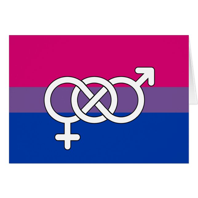 Bisexual Pride Symbol Flag (Front Horizontal)