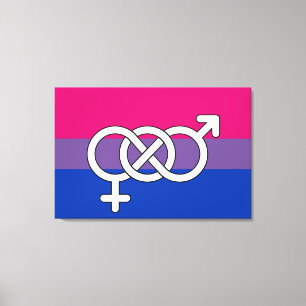 Bisexual Pride Symbol Flag Canvas Print