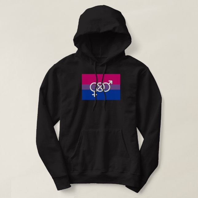 Bisexual Pride Symbol Flag Hoodie (Design Front)