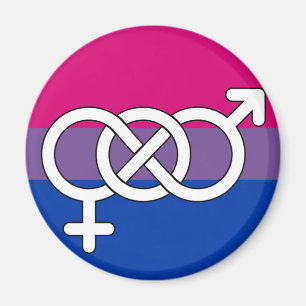 Bisexual Pride Symbol Flag Magnet