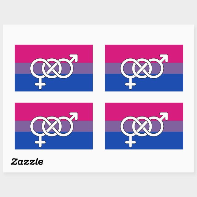 Bisexual Pride Symbol Flag Sticker (Sheet)