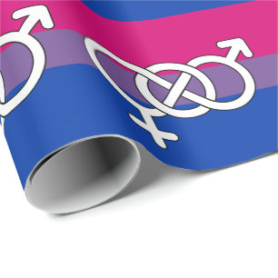 Bisexual Pride Symbol Flag Wrapping Paper