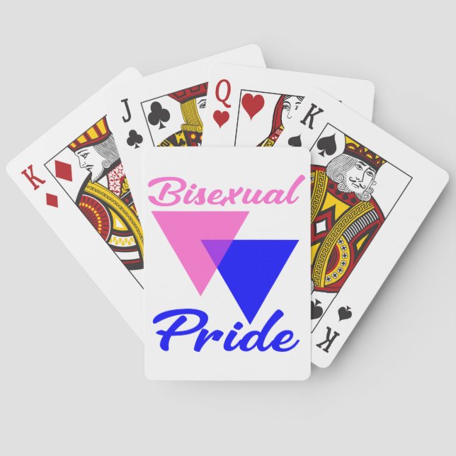 Bisexual Pride Triangles Playing Cards (Back)