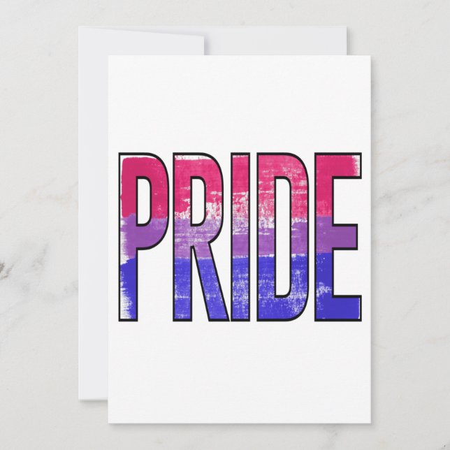 Bisexual Pride Word Holiday Card (Front)