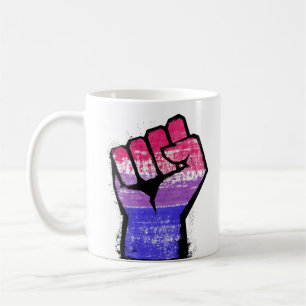 Bisexual Protest Fist Coffee Mug
